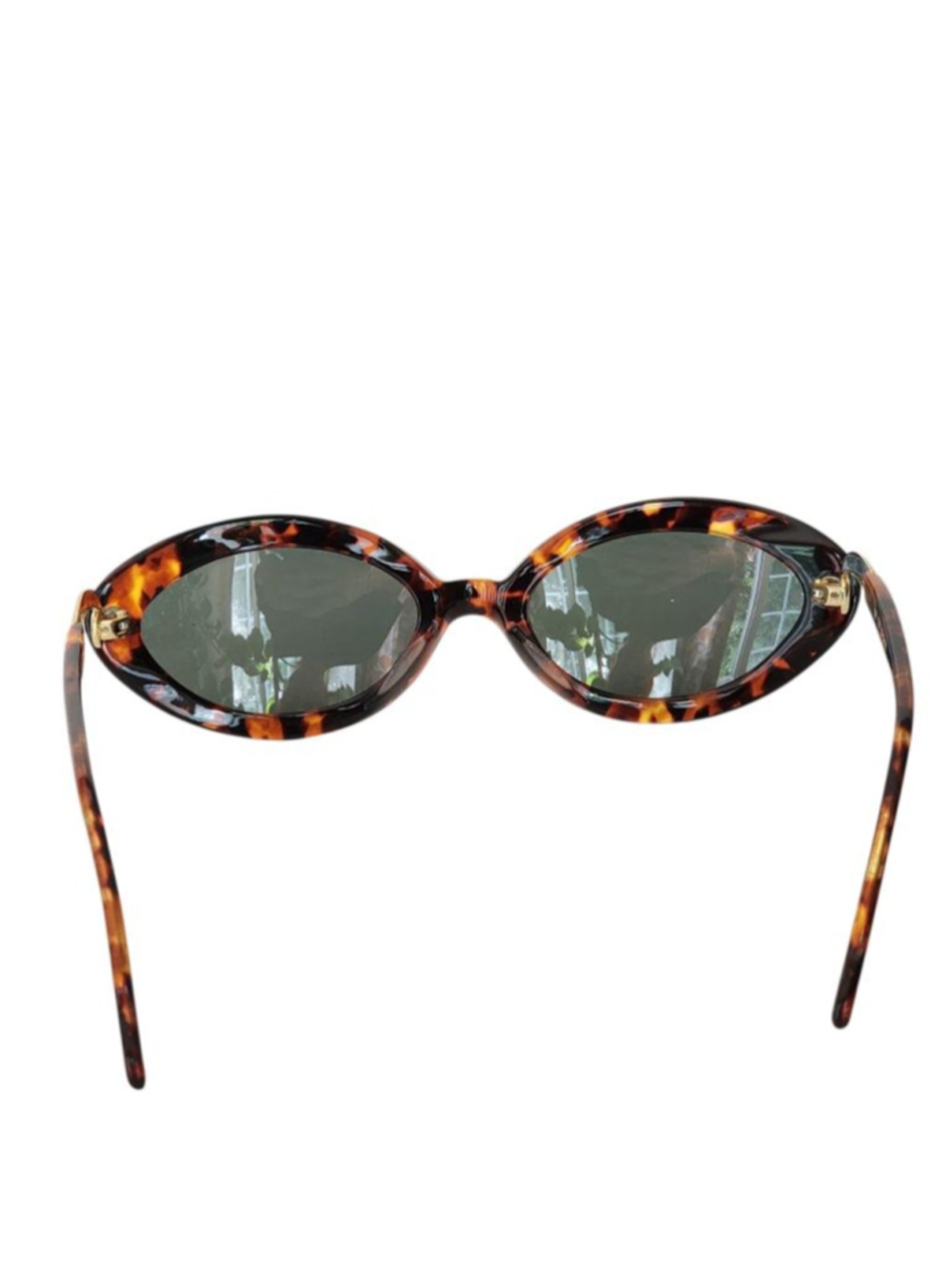 YVES COGAN Vintage Tortoiseshell Gold Green Lens Oval Sunglasses Y901 52 mm - Picture 4 of 11